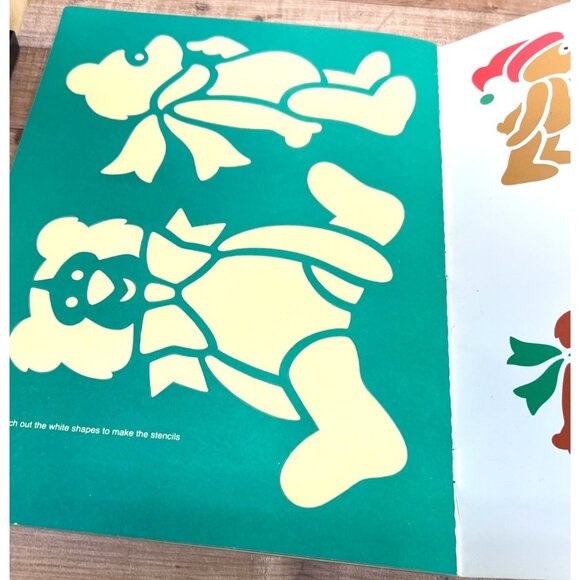 Ted Menten Teddy Bear Punch-Out Stencils Vintage Craft Book 1976 - Picture 3 of 5